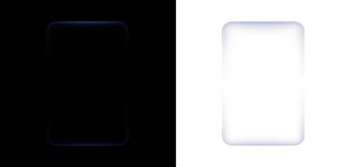 vibrant blue neon rectangle frame with glowing tech effects, ideal for web banners, social media graphics, presentations, and futuristic layouts