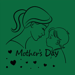 Mother's Day vector design clip art illustration