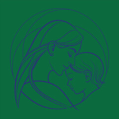 Mother's Day vector design clip art illustration