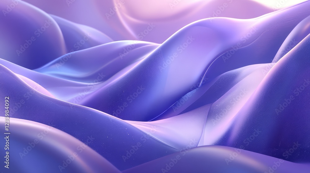 Poster abstract futuristic digital waves flowing in deep blue tones, glowing softly in a high-tech sci-fi e