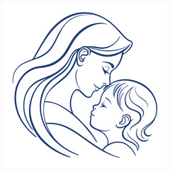 Mother's Day vector design clip art illustration
