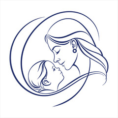 Mother's Day vector design clip art illustration