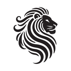 Fototapeta premium lion head silhouette