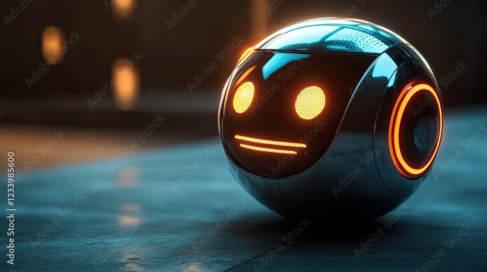 Poster a glowing ai-powered chatbot interface for business automation, high-tech style, and copy space.