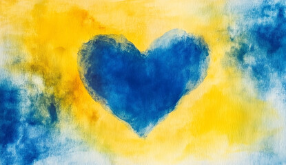 Yellow and Blue Abstract Paint - Dynamic Brushstroke Background