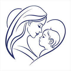 Mother's Day vector design clip art illustration