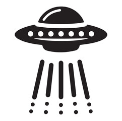 UFO icon vector silhouette AB