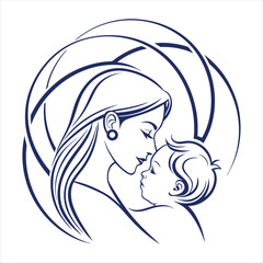 Mother's Day vector design clip art illustration