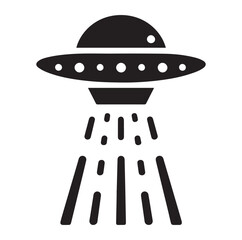 UFO icon vector silhouette AB
