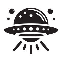 UFO icon vector silhouette AB