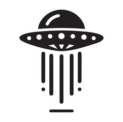 UFO icon vector silhouette AB
