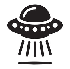 UFO icon vector silhouette AB