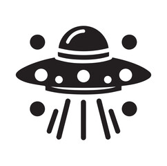 UFO icon vector silhouette AB