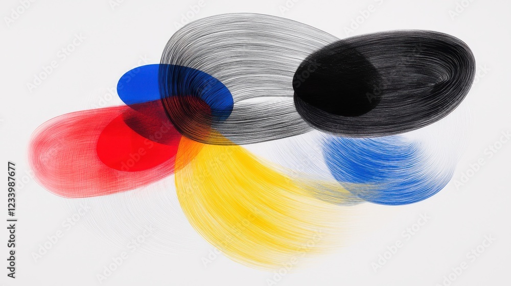 Aufkleber dynamic abstract texture illustrations featuring colorful swirls studio digital art minimalist artis