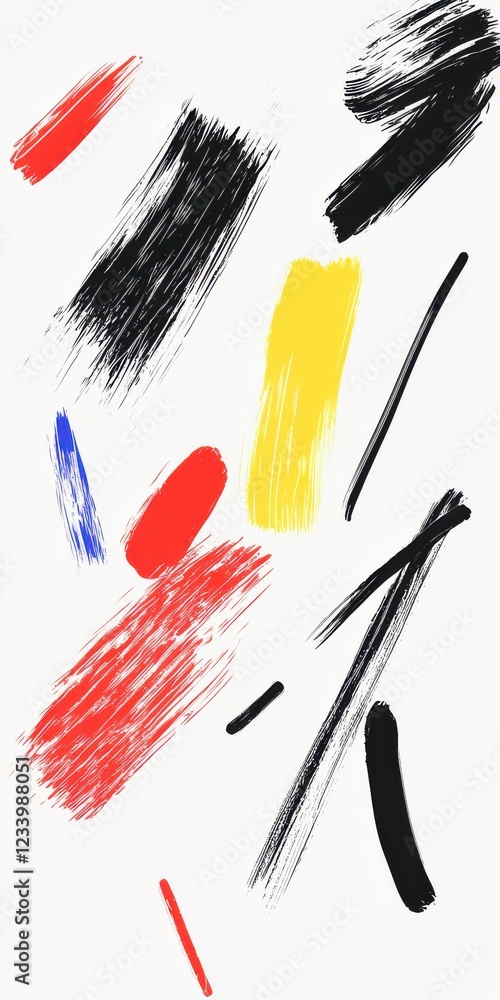 Poster Dynamic abstract expressionism illustrations artistic studio digital art creative environment close-up visual concepts
