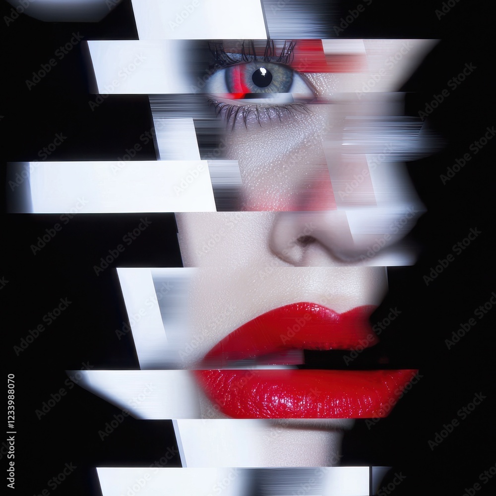 Aufkleber abstract art representation digital space visual artwork futuristic environment close-up view concep