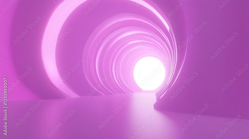 Poster cyber-inspired d tunnel with glowing neon frames receding into the distance, creating a dynamic pers