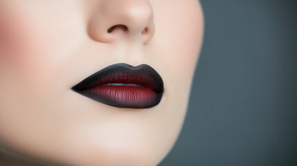 Naklejka premium smoke eyes and red lips.