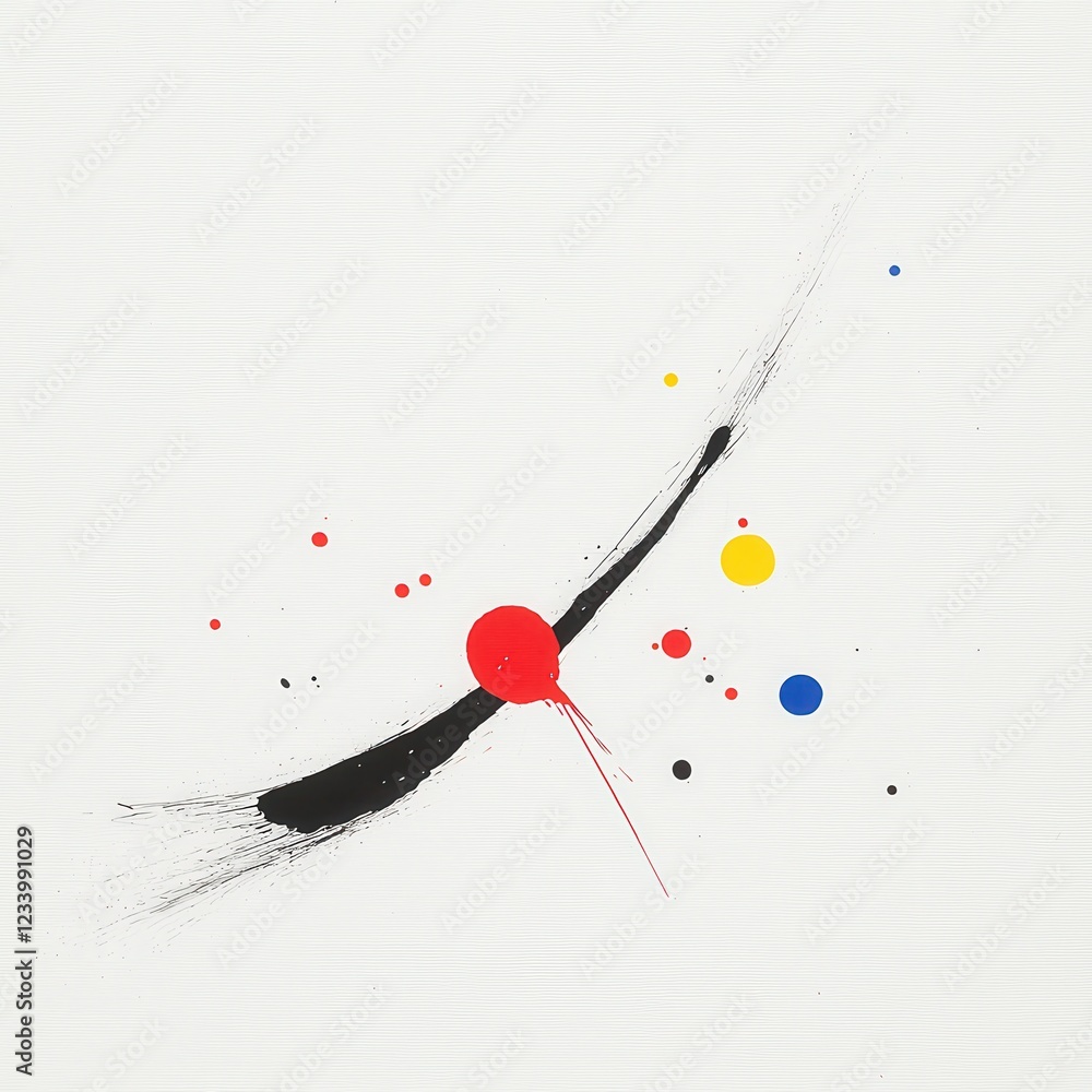 Poster dynamic abstract expressionism art illustrations contemporary gallery digital art minimalist environ