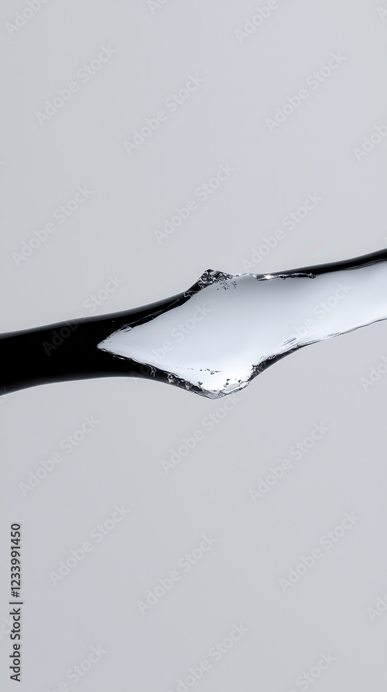 Aufkleber fluid dynamics in abstract art exploring water on a black background visual art minimalist artistic 