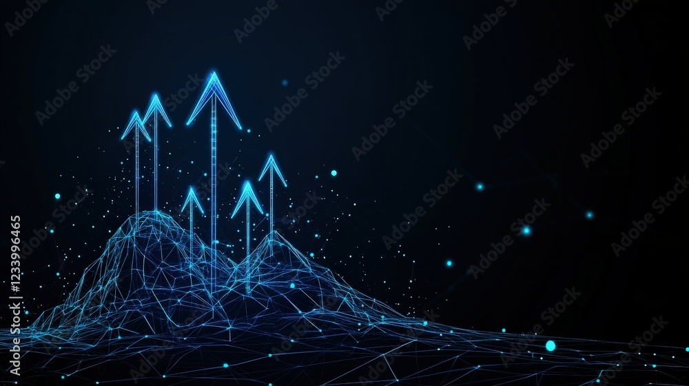 Aufkleber blue and white light lines on a dark background creating a modern abstract design