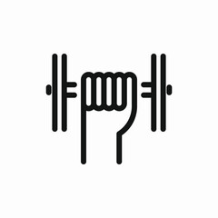 fitness strength gym exercise icon vector sign