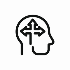 Obraz premium career path direction choice icon vector sign