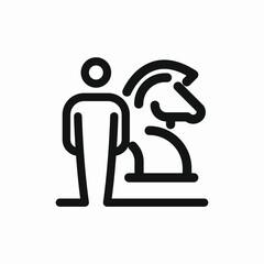 human horse icon vector sign