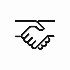 handshake deal agreement contract icon vector sign
