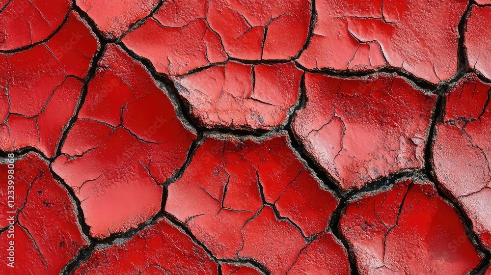 Poster red rust corrosion on old metal with visible cracks and rough patches, leaving a clean area for crea