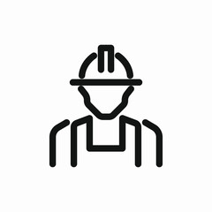 worker safety construction protection icon vector sign