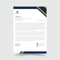 Trendy and Modern Letterhead Template Design
