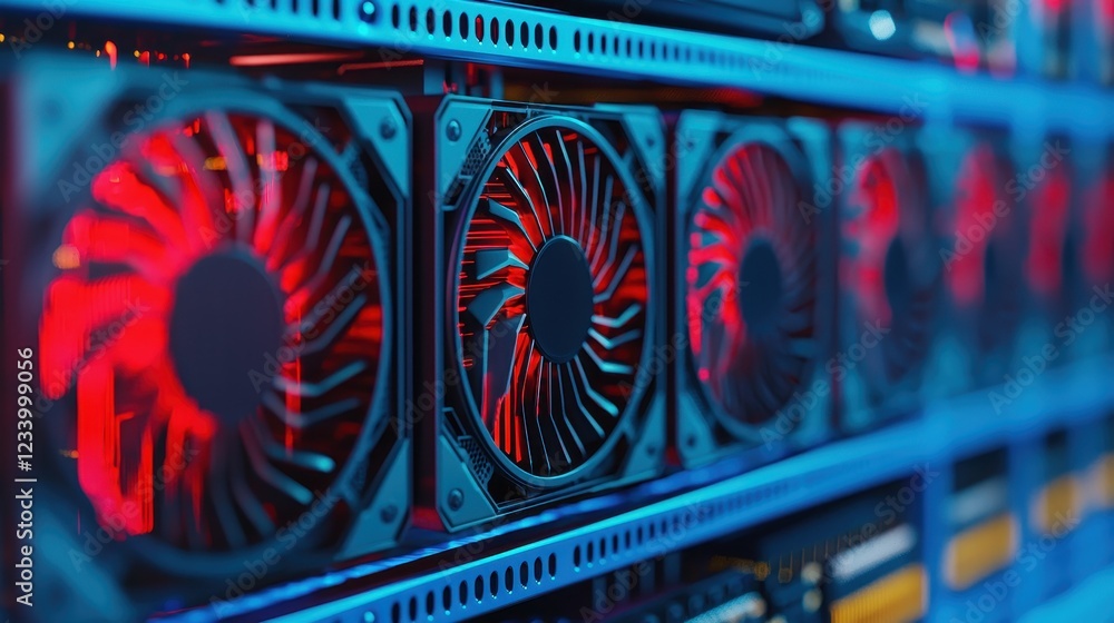 Poster high-performance computer cooling system close-up