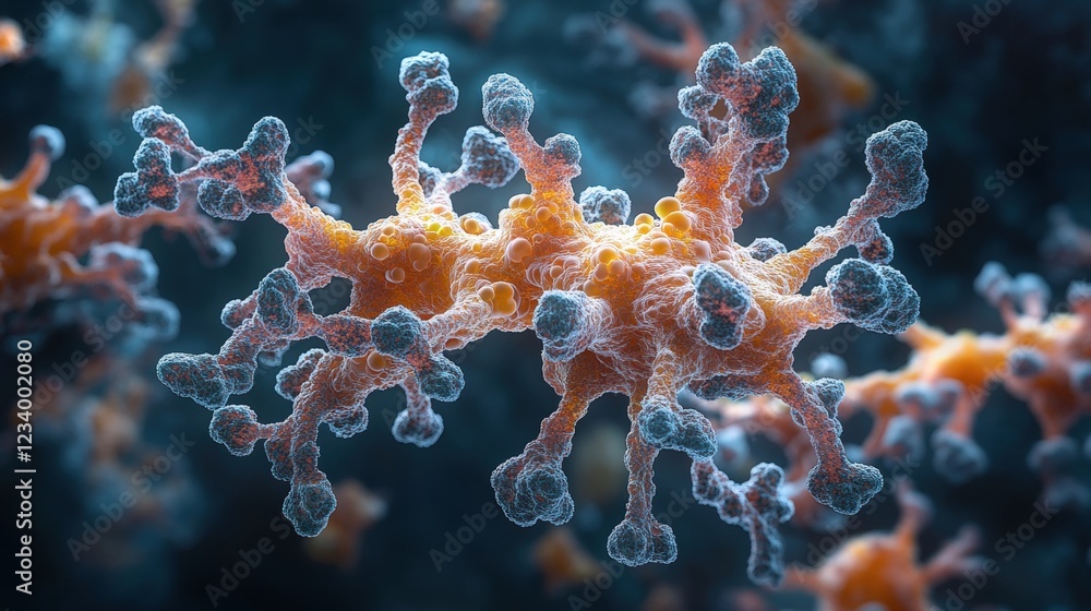 Poster close up image of a cell structure showing multiple cells in a biological sample