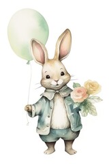 Obraz premium Rabbit animal mammal white background.