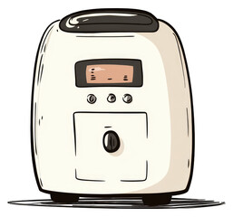 A White Modern Air Purifier Appliance Device