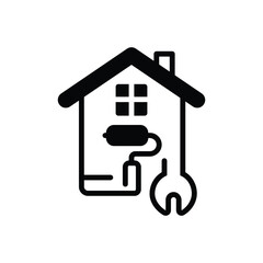 Black solid icon for home repair