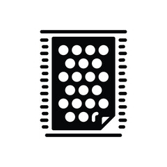 Black solid icon for patch