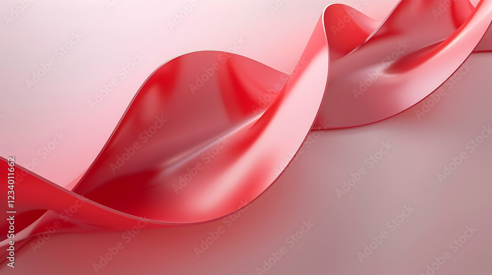 Poster a smooth, flowing red ribbon creating an elegant and dynamic visual effect.