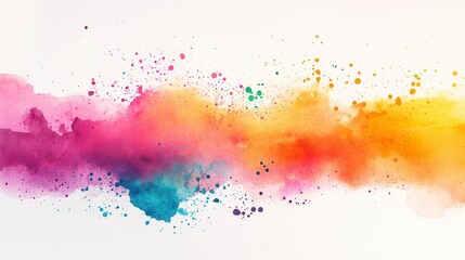 Obraz premium Vibrant Abstract Watercolor Patterns in AI-Driven Artwork