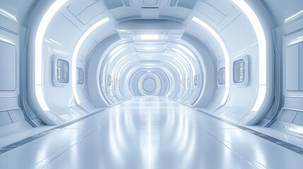 Obraz premium Clean White Futuristic Backgr