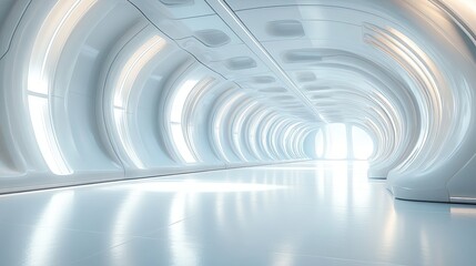 Clean White Futuristic Backgroun