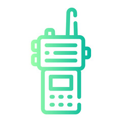 walkie talkie Line Gradient Icon