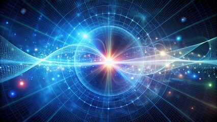 Obraz premium Quantum Mechanics Illustration, Schr?dinger equation, probability