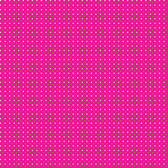 Bold hot pink magenta background with small green and white polka dots Simple geometric fabric seamless pattern