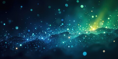 Obraz premium A mesmerizing close-up of a dark, starry night sky in stunning 3D and 4K detail. Stars twinkle vividly against the deep cosmos, inviting endless wonder