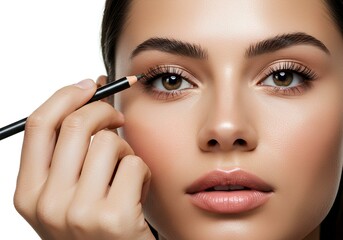 A Close-Up Eye Pencil Application