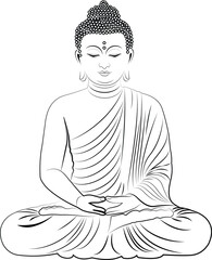 Gautam Buddha Vector design