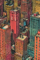 Obraz premium The buildings are brightly coloured architecture cityscape outdoors.