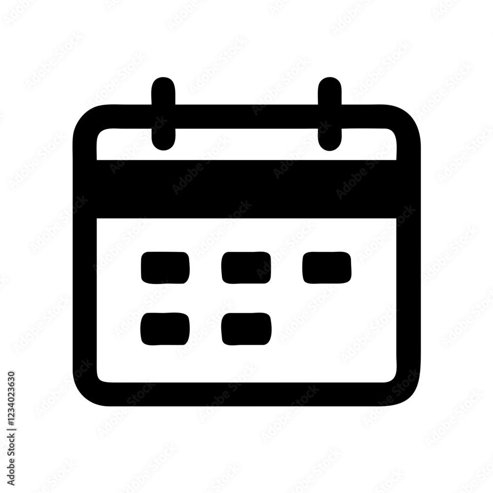 Poster calendar vector icon for time management and scheduling representation